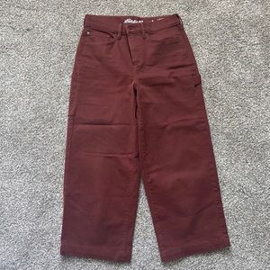 EDDIE BAUER CROP FLARE RUST COLORED PANTS